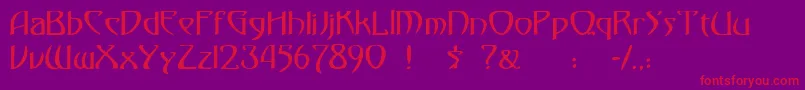 30 Font – Red Fonts on Purple Background