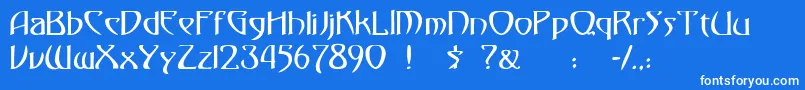 Шрифт 30 – белые шрифты на синем фоне