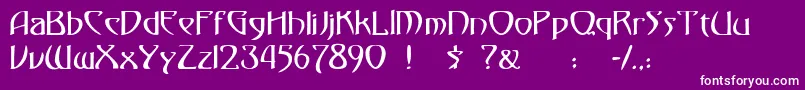 フォント30 – 紫の背景に白い文字