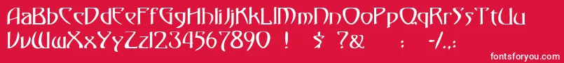 フォント30 – 赤い背景に白い文字