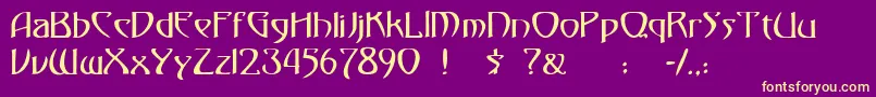 Шрифт 30 – жёлтые шрифты на фиолетовом фоне