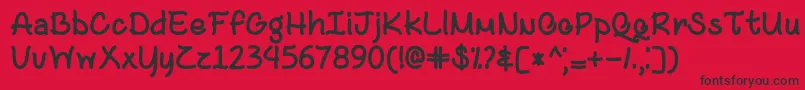 BlackAndBitterCoffeeOtf Font – Black Fonts on Red Background