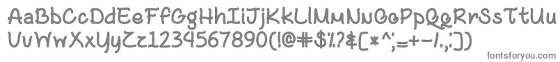 BlackAndBitterCoffeeOtf-fontti – harmaat kirjasimet valkoisella taustalla