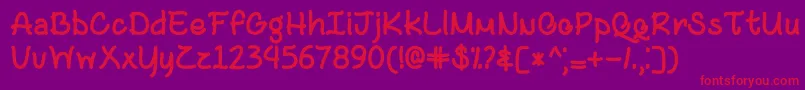 BlackAndBitterCoffeeOtf Font – Red Fonts on Purple Background