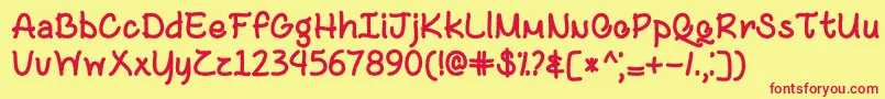 BlackAndBitterCoffeeOtf Font – Red Fonts on Yellow Background