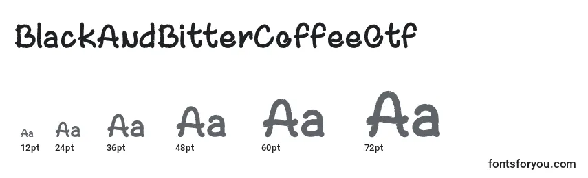 BlackAndBitterCoffeeOtf Font Sizes