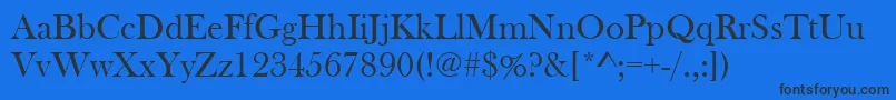 BaskervilleOldFace Font – Black Fonts on Blue Background