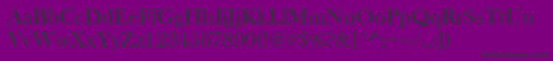 BaskervilleOldFace-fontti – mustat fontit violetilla taustalla