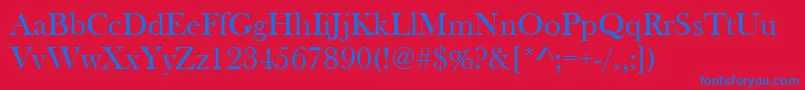 BaskervilleOldFace Font – Blue Fonts on Red Background