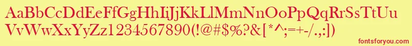 BaskervilleOldFace Font – Red Fonts on Yellow Background