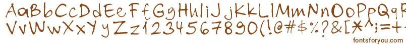 Nihat-Schriftart – Braune Schriften auf weißem Hintergrund