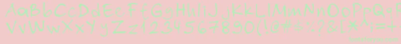 Nihat Font – Green Fonts on Pink Background