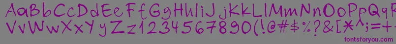 Nihat-Schriftart – Violette Schriften auf grauem Hintergrund
