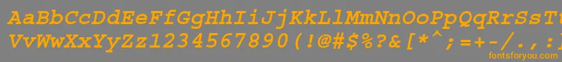 Шрифт CourierstdBoldoblique – оранжевые шрифты на сером фоне