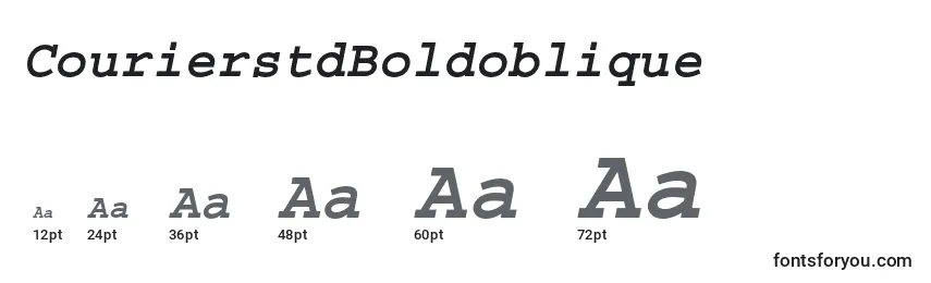 Размеры шрифта CourierstdBoldoblique