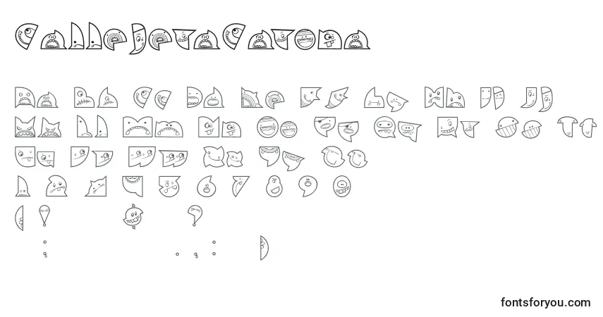 Czcionka CallejeraCarona – alfabet, cyfry, specjalne znaki