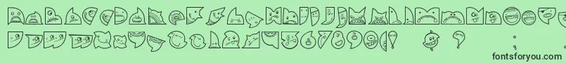 Подробнее о шрифте CallejeraCarona Шрифт CallejeraCarona – чёрные шрифты на зелёном фоне