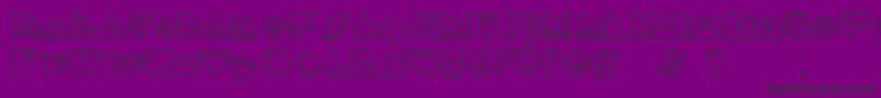 CallejeraCarona-fontti – mustat fontit violetilla taustalla