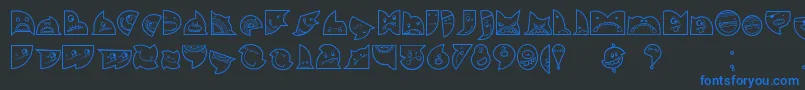 Więcej informacji o czcionce CallejeraCarona Czcionka CallejeraCarona – niebieskie czcionki na czarnym tle