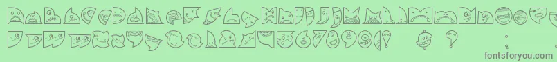 CallejeraCarona Font – Gray Fonts on Green Background