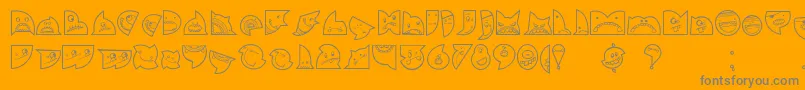 CallejeraCarona Font – Gray Fonts on Orange Background