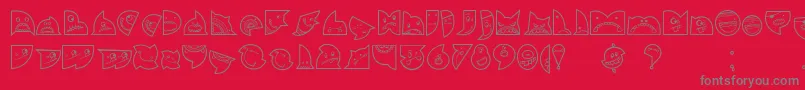 CallejeraCarona Font – Gray Fonts on Red Background