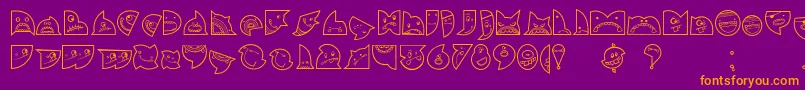 CallejeraCarona Font – Orange Fonts on Purple Background