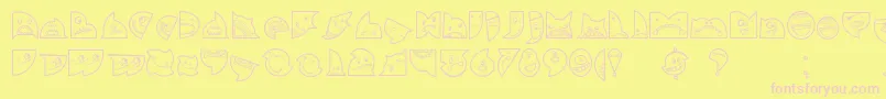 CallejeraCarona Font – Pink Fonts on Yellow Background