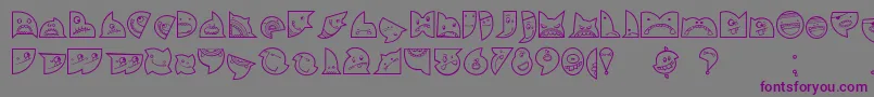 CallejeraCarona Font – Purple Fonts on Gray Background