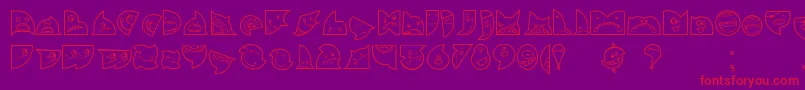 CallejeraCarona Font – Red Fonts on Purple Background