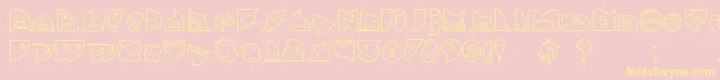 CallejeraCarona Font – Yellow Fonts on Pink Background