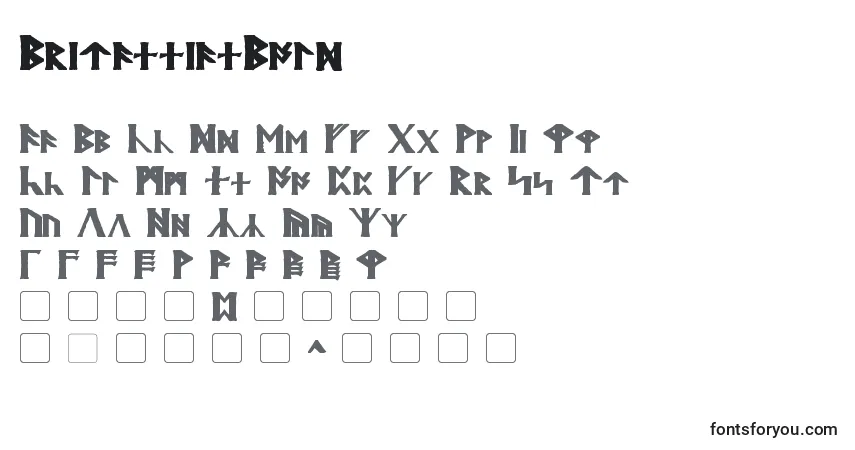 Schriftart BritannianBold – Alphabet, Zahlen, spezielle Symbole