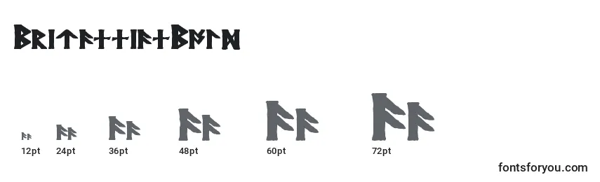 BritannianBold Font Sizes