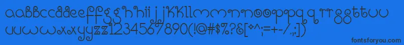 BrightLikeADiamond Font – Black Fonts on Blue Background