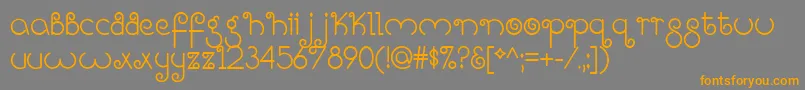 BrightLikeADiamond-Schriftart – Orangefarbene Schriften auf grauem Hintergrund