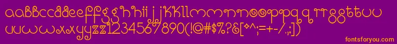 BrightLikeADiamond Font – Orange Fonts on Purple Background