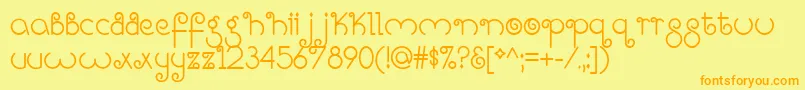 BrightLikeADiamond Font – Orange Fonts on Yellow Background