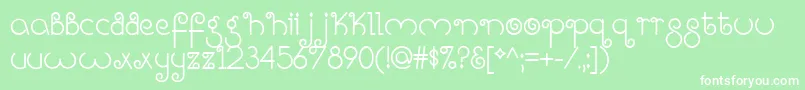 フォントBrightLikeADiamond – 緑の背景に白い文字