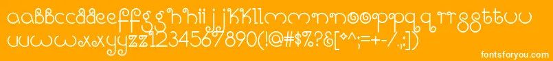 BrightLikeADiamond Font – White Fonts on Orange Background