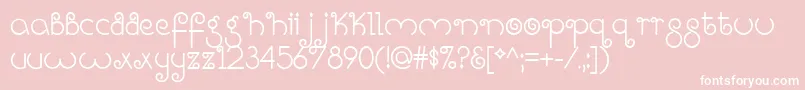 BrightLikeADiamond Font – White Fonts on Pink Background