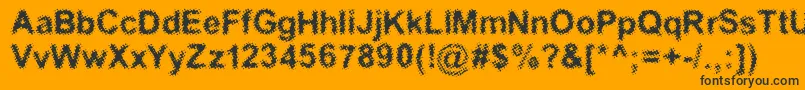 Acidic Font – Black Fonts on Orange Background