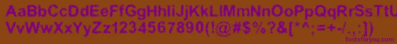 Acidic Font – Purple Fonts on Brown Background