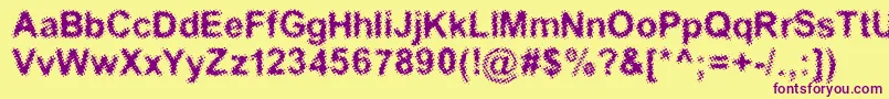 Acidic Font – Purple Fonts on Yellow Background