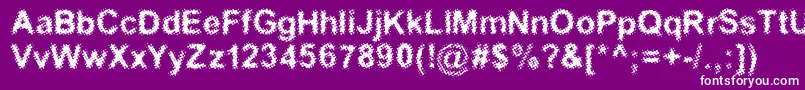 Acidic Font – White Fonts on Purple Background