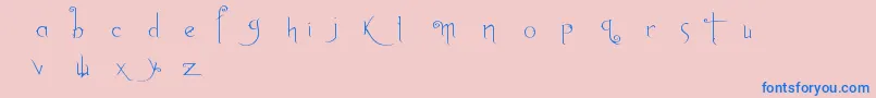 Abh1 Font – Blue Fonts on Pink Background