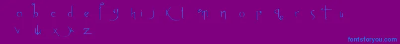 Abh1 Font – Blue Fonts on Purple Background
