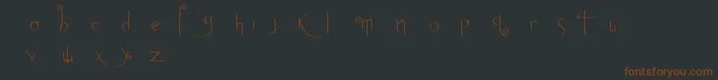 Abh1 Font – Brown Fonts on Black Background
