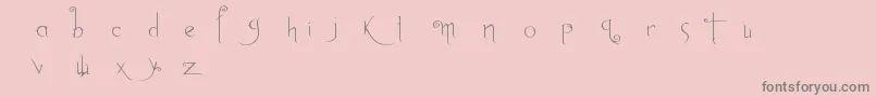 フォントAbh1 – ピンクの背景に灰色の文字