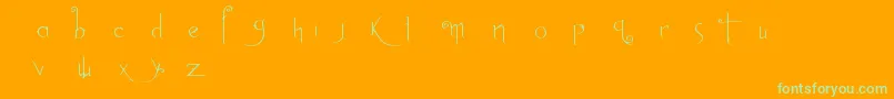 Abh1 Font – Green Fonts on Orange Background