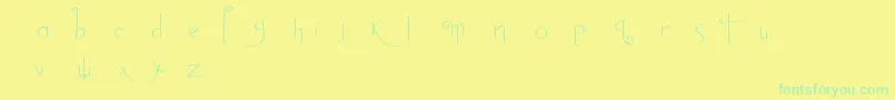 Czcionka Abh1 – zielone czcionki na żółtym tle
